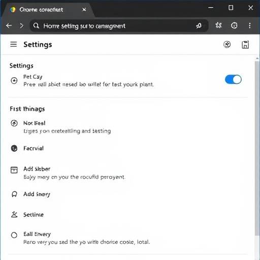 Screenshot delle impostazioni di Google Chrome per la gestione dei cookie