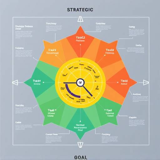 Un gruppo di persone che lavorano su una mappa strategica, evidenziando obiettivi e milestones